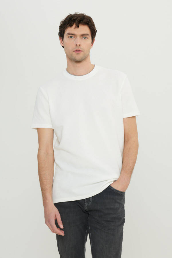 Cotton Slim Fit Narrow Cut Polo Collar Jacquard Stretch - 3