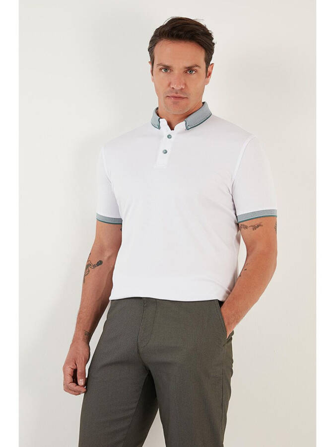 Cotton Slim Fit Polo T Shirt 646R4560 - 1