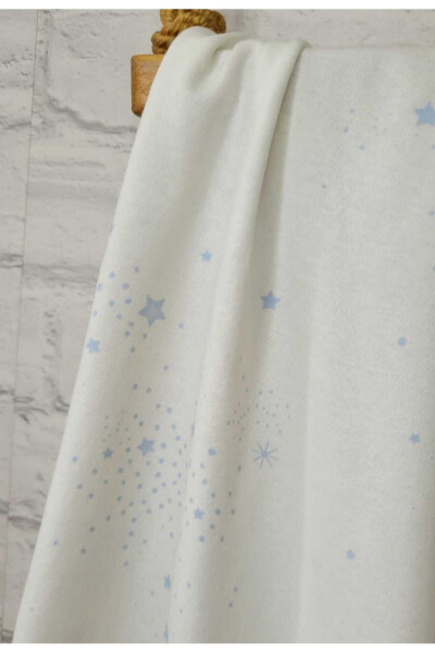 Cotton Soft Double Layer Knit Girl-Boy Newborn-Baby Swaddle Blanket STARRED/BLUE - 2