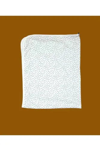 Cotton Soft Double Layered Jersey Baby Swaddle Blanket / Black Speckled-black Speckled - 4
