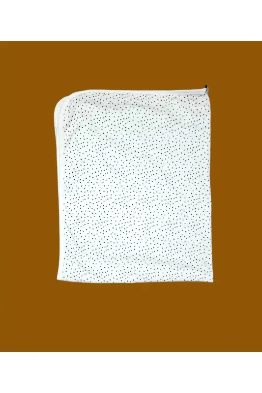 Cotton Soft Double Layered Jersey Baby Swaddle Blanket / Black Speckled-black Speckled - 4