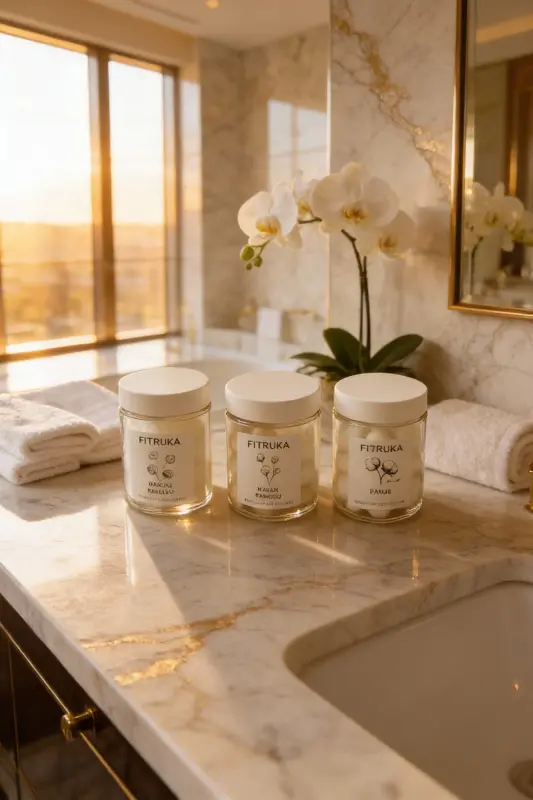 Cotton Swabs, Makeup Remover Pads, and Cotton Balls in a Clear Plastic Jar with Label Bathroom Organizer - 1