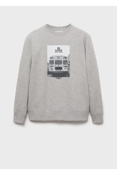 Cotton sweatshirt with graphic pattern - 3