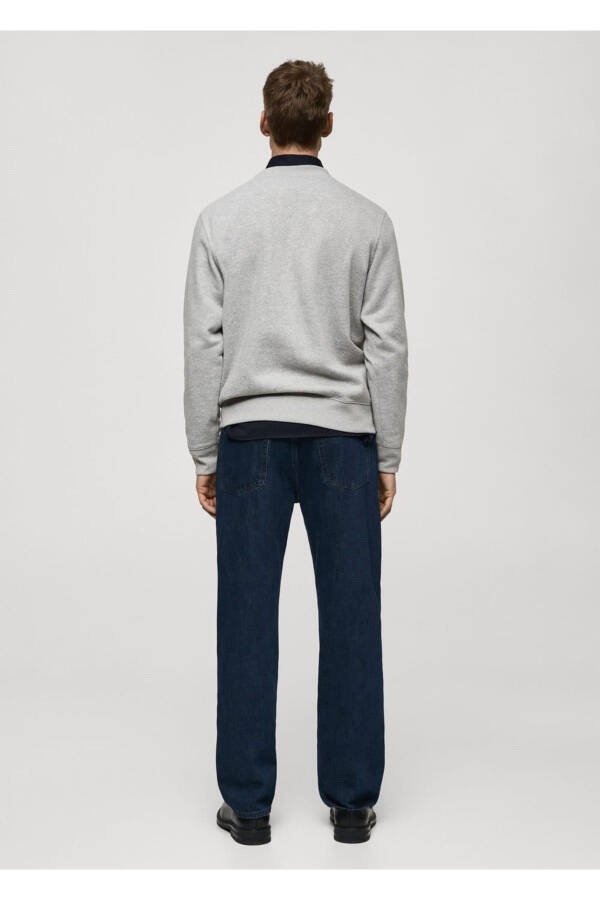 Cotton sweatshirt with graphic pattern - 4