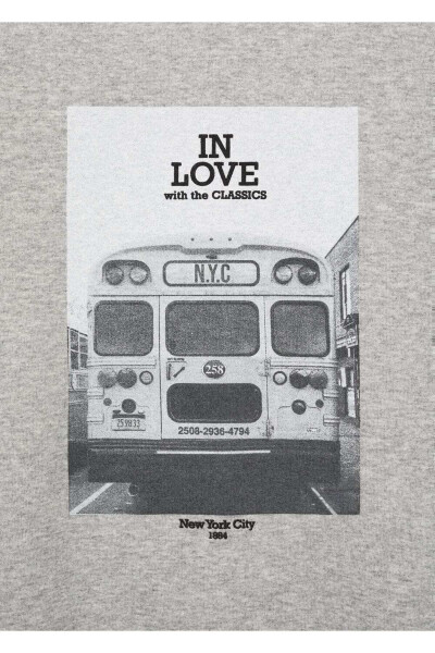 Cotton sweatshirt with graphic pattern - 5