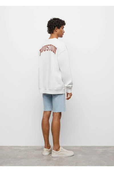 Cotton Sweatshirt with Print - 4