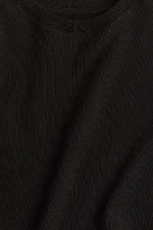 Cotton T-Shirt - Black - 2