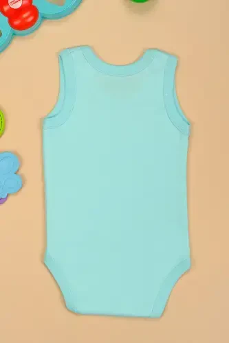 Cotton This Sweet Joke Is It Printed Snap Bodysuit-BLUE - 3