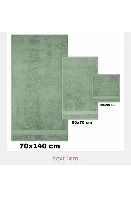 Cotton Towel Set 3 pcs-Green - 3
