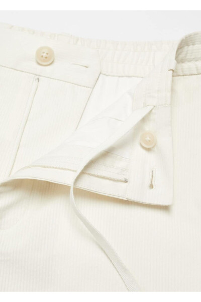 Cotton Waffle Knit Drawstring Waist Pants - 6
