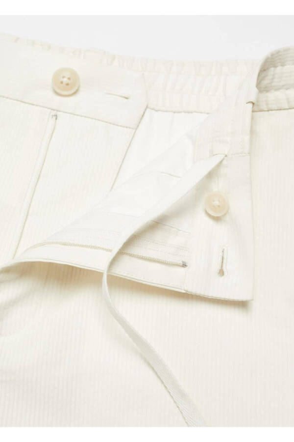 Cotton Waffle Knit Drawstring Waist Pants - 6