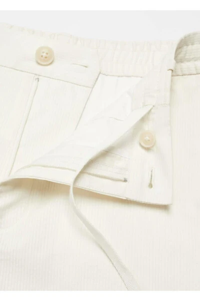 Cotton Waffle Knit Drawstring Waist Pants - 6