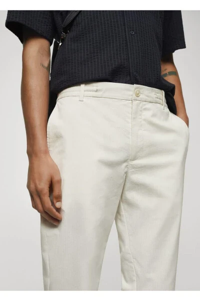 Cotton Waffle Knit Drawstring Waist Pants - 8