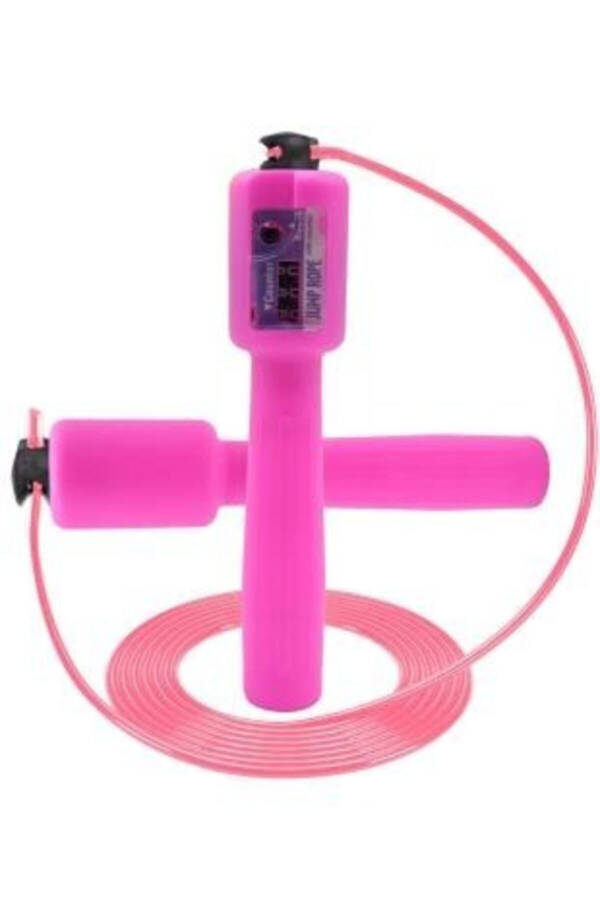 Countered Length Adjustable Indicator Fuchsia Jump Rope - 3