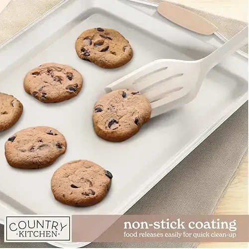 Country Kitchen Nonstick Stackable Bakeware Set - Durable, Easy Release Baking Set- 22 Pc. Includes Silicone Muffin Cups - 6