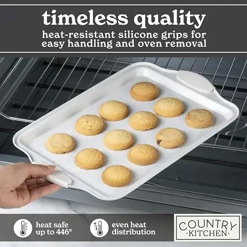 Country Kitchen Nonstick Stackable Bakeware Set - Durable, Easy Release Baking Set- 22 Pc. Includes Silicone Muffin Cups - 4