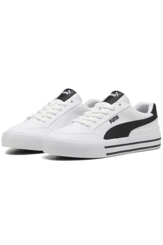 Court Classic Vulc FS 396353 Unisex Spor Ayakkabı BEYAZ-SİYAH - PUMA White-PUMA Black 