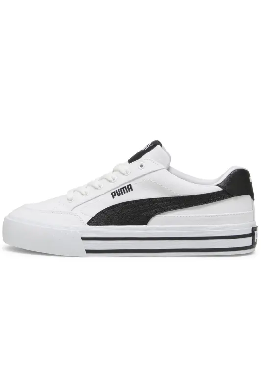 Court Classic Vulc FS 396353 Unisex Spor Ayakkabı BEYAZ-SİYAH - PUMA White-PUMA Black - 2