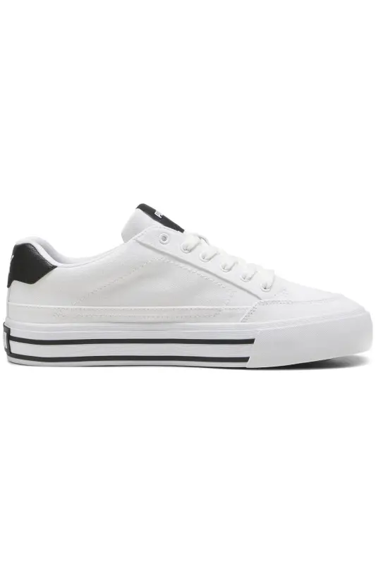 Court Classic Vulc FS 396353 Unisex Spor Ayakkabı BEYAZ-SİYAH - PUMA White-PUMA Black - 4