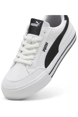 Court Classic Vulc FS 396353 Unisex Spor Ayakkabı BEYAZ-SİYAH - PUMA White-PUMA Black - 5