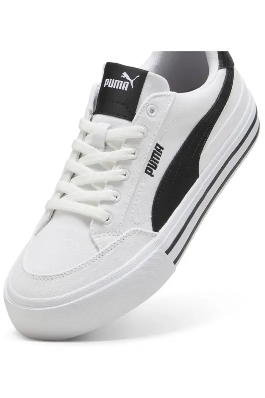 Court Classic Vulc FS 396353 Unisex Spor Ayakkabı BEYAZ-SİYAH - PUMA White-PUMA Black - 5