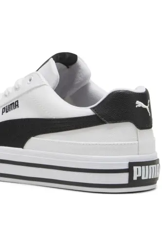 Court Classic Vulc FS 396353 Unisex Spor Ayakkabı BEYAZ-SİYAH - PUMA White-PUMA Black - 6