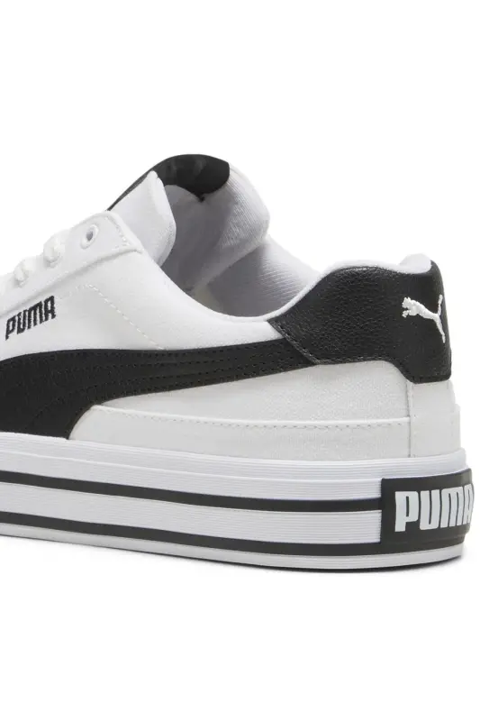 Court Classic Vulc FS 396353 Unisex Spor Ayakkabı BEYAZ-SİYAH - PUMA White-PUMA Black - 6