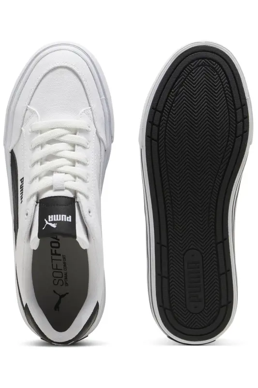 Court Classic Vulc FS 396353 Unisex Spor Ayakkabı BEYAZ-SİYAH - PUMA White-PUMA Black - 7