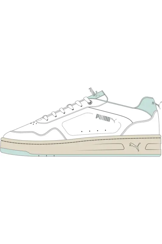 Court Classy PUMA White-Peaceful Blue-PU - Белый - 1