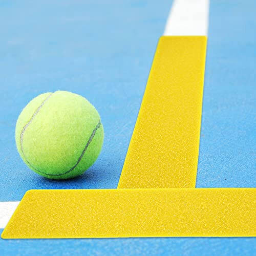 Court Line Marker Kit Yellow Court Line Boundary Markers Court Marker Lines Training Markers Equipment Tennis Court Accessories for Kids Basketball Volleyball Badminton Outdoor Training - 1
