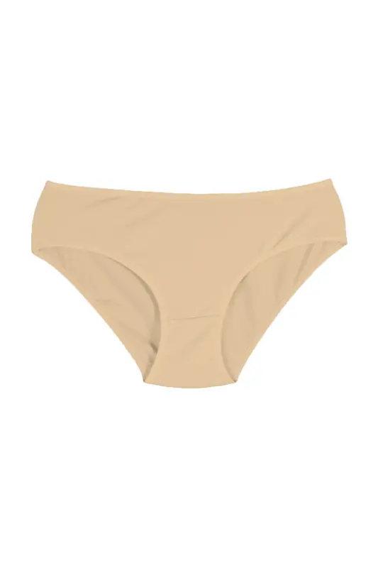 Cover 3lü Pamuklu Çok Renkli Slip Külot - SIYAH-BEYAZ-TEN - 4