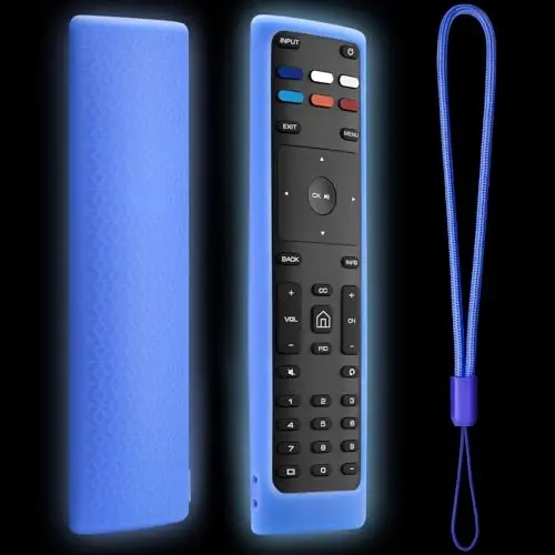Cover-for-Vizio-Smart-TV-Remote Silicone Case XRT136/ XRT140 (Glow Blue) - 1