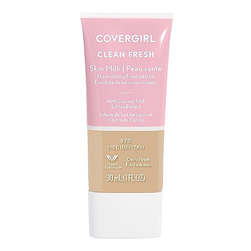 COVERGIRL Clean Fresh Skin Milk Fondöten, Orta/Bronz, 1 Adet (ambalaj değişebilir) - 1