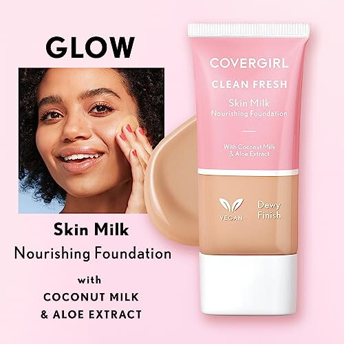 COVERGIRL Clean Fresh Skin Milk Fondöten, Orta/Bronz, 1 Adet (ambalaj değişebilir) - 5