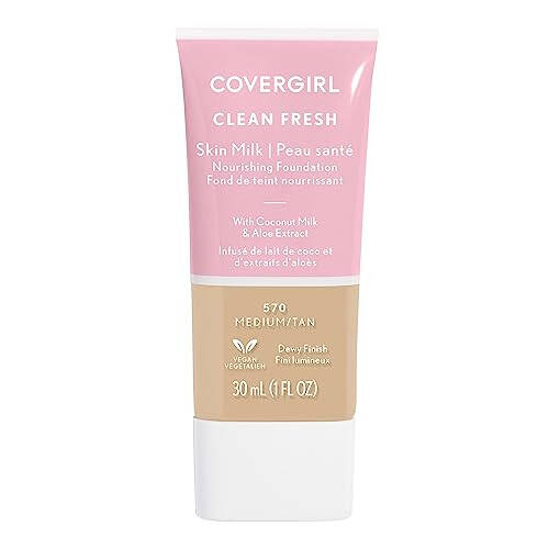 COVERGIRL Clean Fresh Skin Milk Foundation, Medium/Tan, 1 Count (packaging may vary) - 1