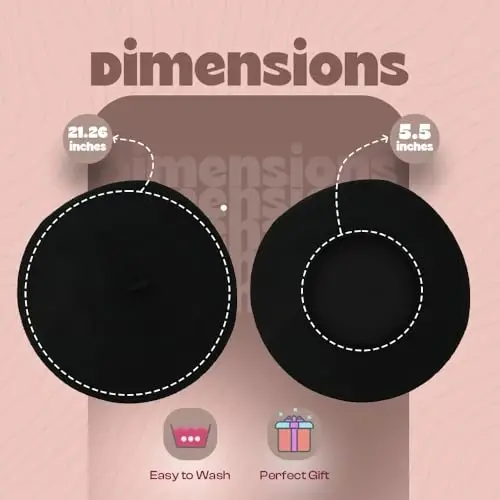 CoverYourHair Wool Berets for Adults - French Beret - Artist Hat - Pack - 2
