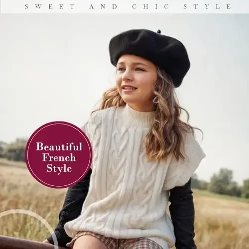 CoverYourHair Wool Berets for Adults - French Beret - Artist Hat - Pack - 4