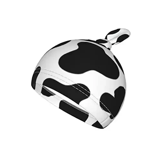 Cow Print Newborn Swaddle Blanket With Hat Set Baby Stuff Receiving Blankets Soft Transition Sleep Sacks Gifts For Infant Boys Girls - 3