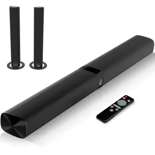 COWIN Sound Bar for TV Speaker Soundbar Bluetooth & Wired 2-in-1 Detachable Wall Mountable Home Audio Theater (BT5.0/Optical/AUX/Remote) 32 inch - 1
