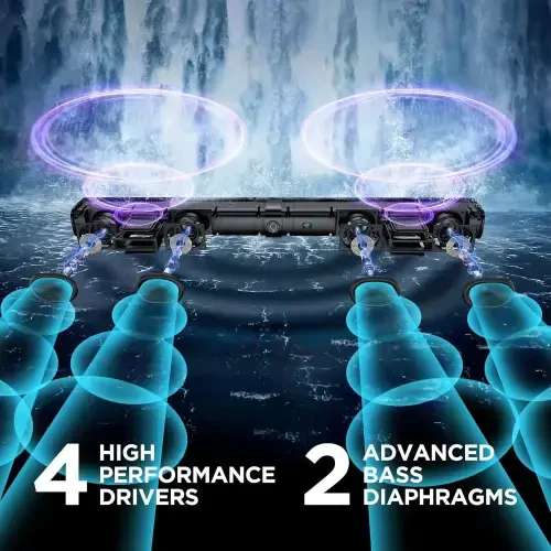 COWIN Sound Bar for TV Speaker Soundbar Bluetooth & Wired 2-in-1 Detachable Wall Mountable Home Audio Theater (BT5.0/Optical/AUX/Remote) 32 inch - 4