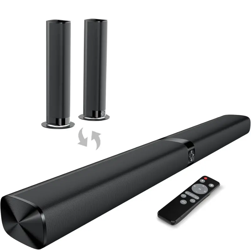 COWIN Sound Bar for TV Speaker Soundbar Bluetooth & Wired 2-in-1 Detachable Wall Mountable Home Audio Theater (BT5.0/Optical/AUX/Remote) 32 inch - 1