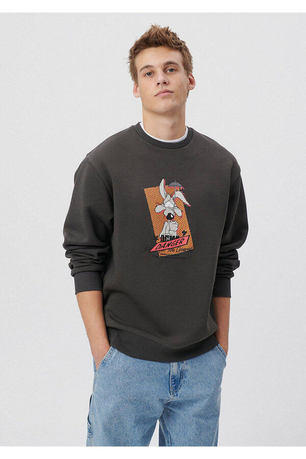 Coyote Print Grey Sweatshirt 0S10021-70090 - 6