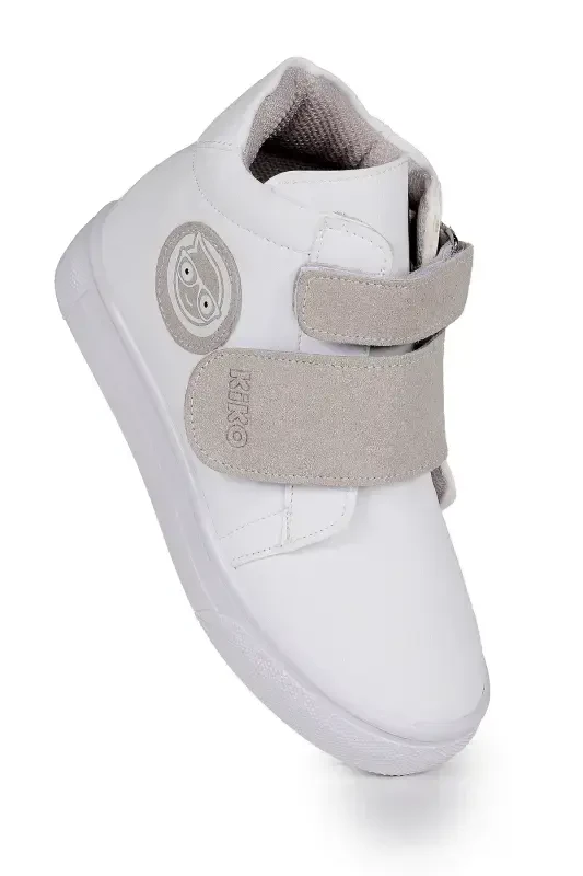 Coyote Velcro Baby Girl Daily Boot Shoe-White - 1