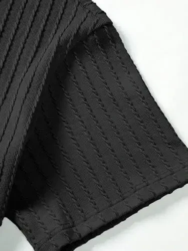 COZYEASE Men's 2 Piece Outfits Short Sleeve Crewneck Summer T Shirt and Drawstring Casual Track Shorts Set - 3