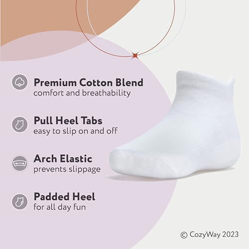 CozyWay Ankle Style Socks for Little Girls & Boys, Infants, Toddlers, Children - 12 Pairs - 38