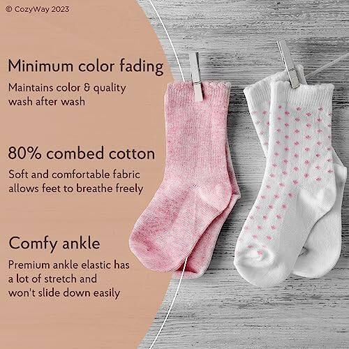 CozyWay Ankle Style Socks with Grippers for Little Girls & Boys, Infants, Toddlers, Children - 6 & 9 Pairs - 32