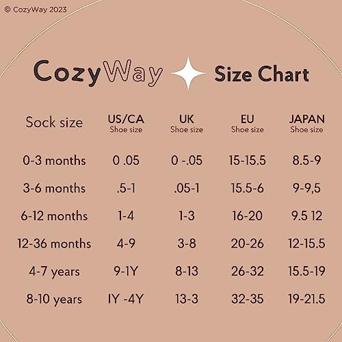 CozyWay Ankle Style Socks with Grippers for Little Girls & Boys, Infants, Toddlers, Children - 6 & 9 Pairs - 35