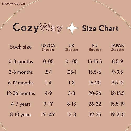 CozyWay Ankle Style Socks with Grippers for Little Girls & Boys, Infants, Toddlers, Children - 6 & 9 Pairs - 35