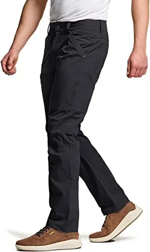 CQR Men's Vent Stretch Pants, Quick Dry Lightweight Casual Cargo Pants, Water Resistant Straight-Fit Utility Work Pants - 2