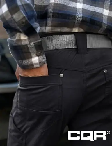 CQR Men's Vent Stretch Pants, Quick Dry Lightweight Casual Cargo Pants, Water Resistant Straight-Fit Utility Work Pants - 6